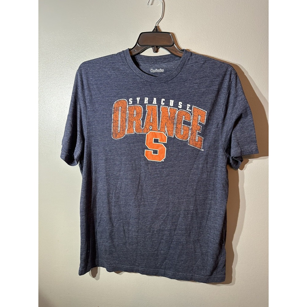 Captivating Syracuse Orange S Graphic T Shirt Mens XL Navy Blue Short Sleeve Tee
